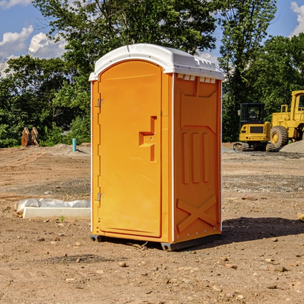 how often are the portable restrooms cleaned and serviced during a rental period in Hamlet North Carolina